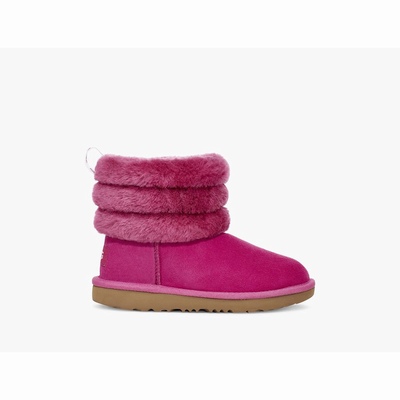 Botas UGG Fluff Mini Quilted Criança Fucsia | PT-CGEZQ